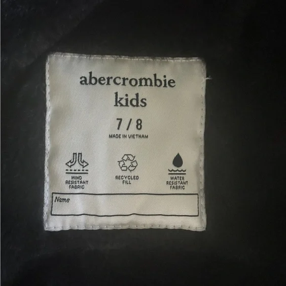abercrombie kids Boy's Blue & Black Jacket Size 7/8 - Picture 7 of 10
